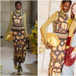 Ulla Johnson Knit Crochet Ali Suede Sleeveless Peplum Top Medium